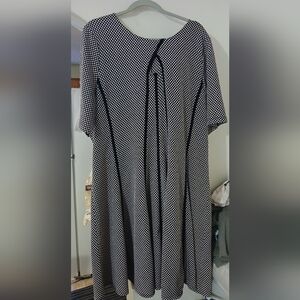 Danny & Nicole Black and White Polka Dot Dress